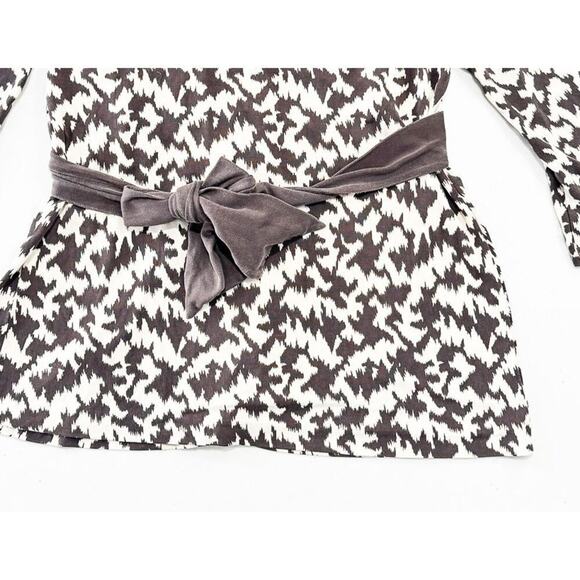 DVF Maternity Patterned Long Brown Patterned Shirt Size M - Picture 5 of 6